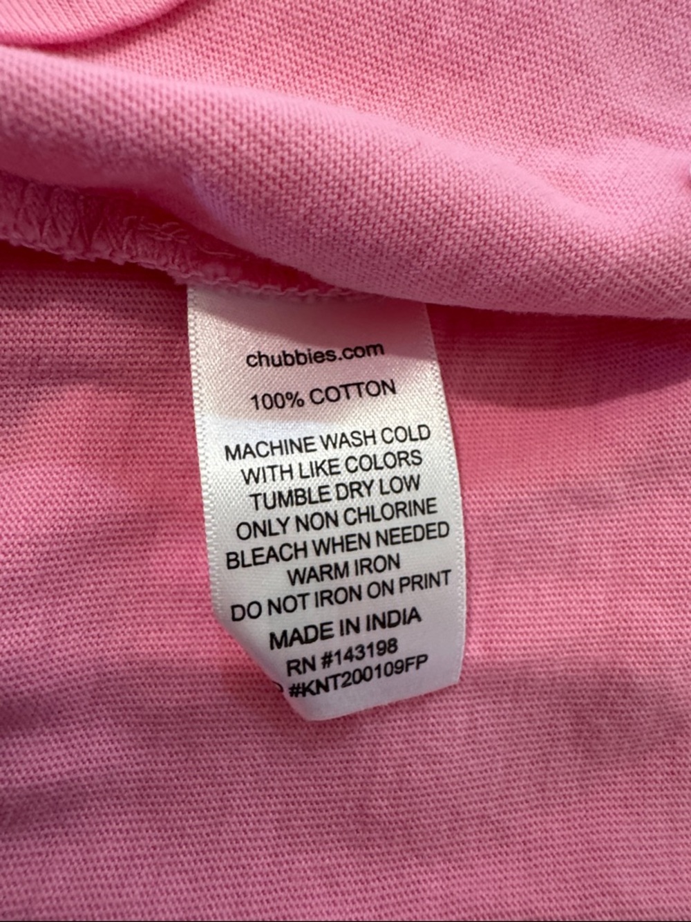 Chubbies Pink Pocket Tank with pocket. NWT Size L - Picture 4 of 5